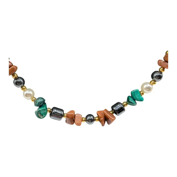 Vintage Multi-Stone Beaded Necklace