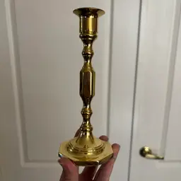 Vintage Baldwin Brass Octagonal Base Candlestick