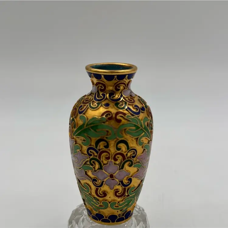 Vintage Cloisonné Mini Bud Vase beautiful design