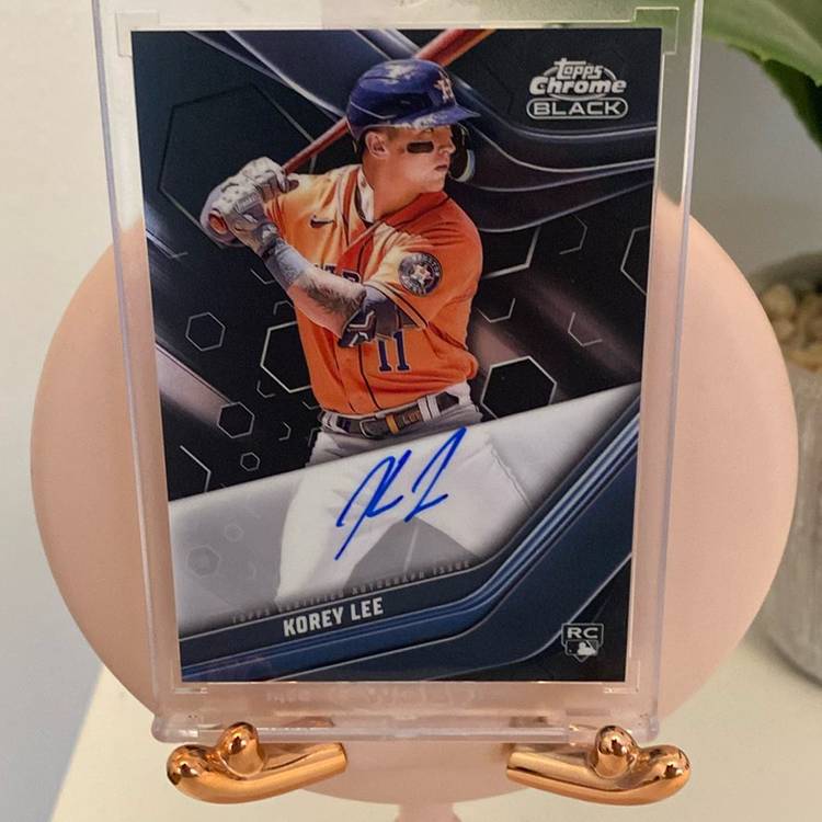 Korey Lee Topps Chrome Black Rookie Autograph