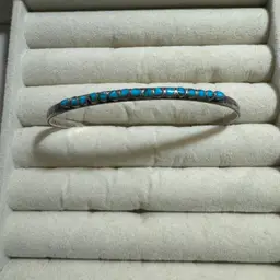 Native Sterling Turquoise Cuff Fits 6.5”