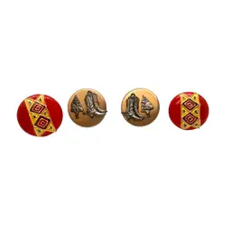 Vintage Western Style Clip Earrings Cowboy Boots & Arrowheads