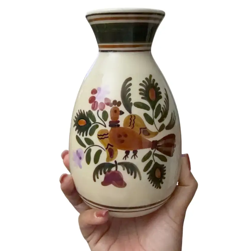 Beautiful Bird Motif Greek Pottery Vase