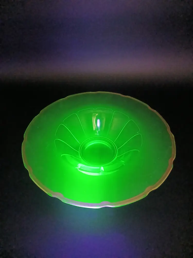 Large Uranium Glass Bowl