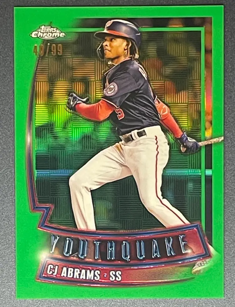 2023 Topps Chrome CJ Abrams Youthquake SP Green /99