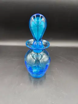 #A24 Hand Blown Electric Blue Optics Decanter