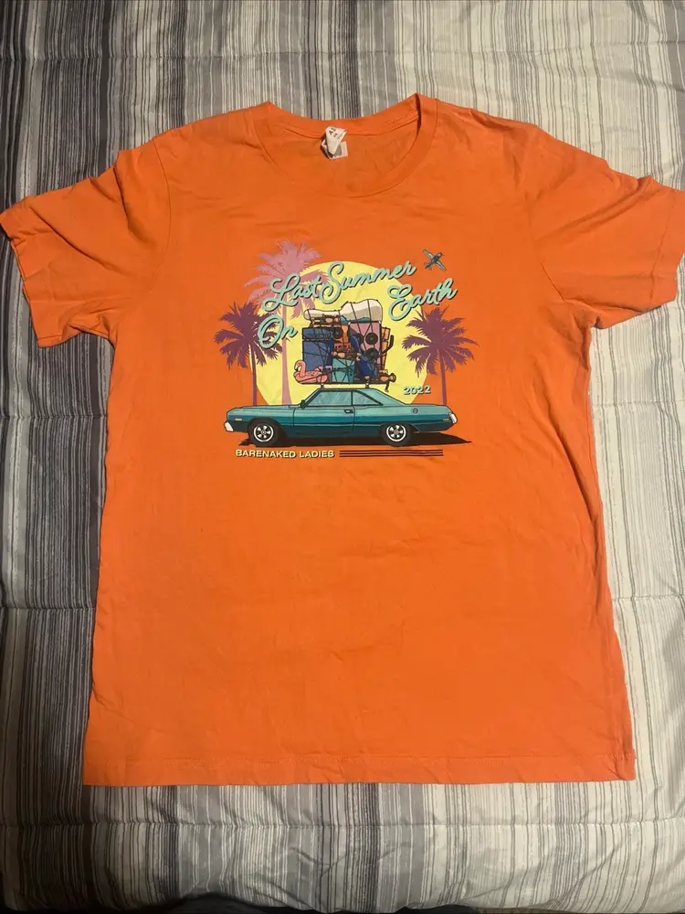 Barenaked Ladies Last Summer On Earth 2022 Coral Concert T-Shirt Size Large