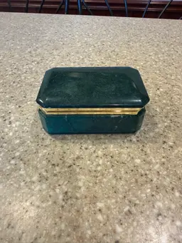 Vintage Italian Handcrafted Alabaster Jewelry/Trinket Box