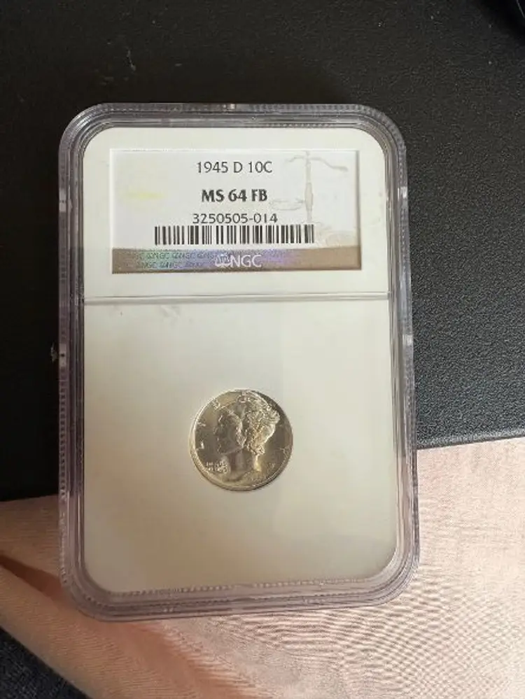 1945-D Mercury Silver Dime 10C NGC MS64