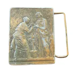 1960s Bergamot Brass Works Art Nouveau belt buckle