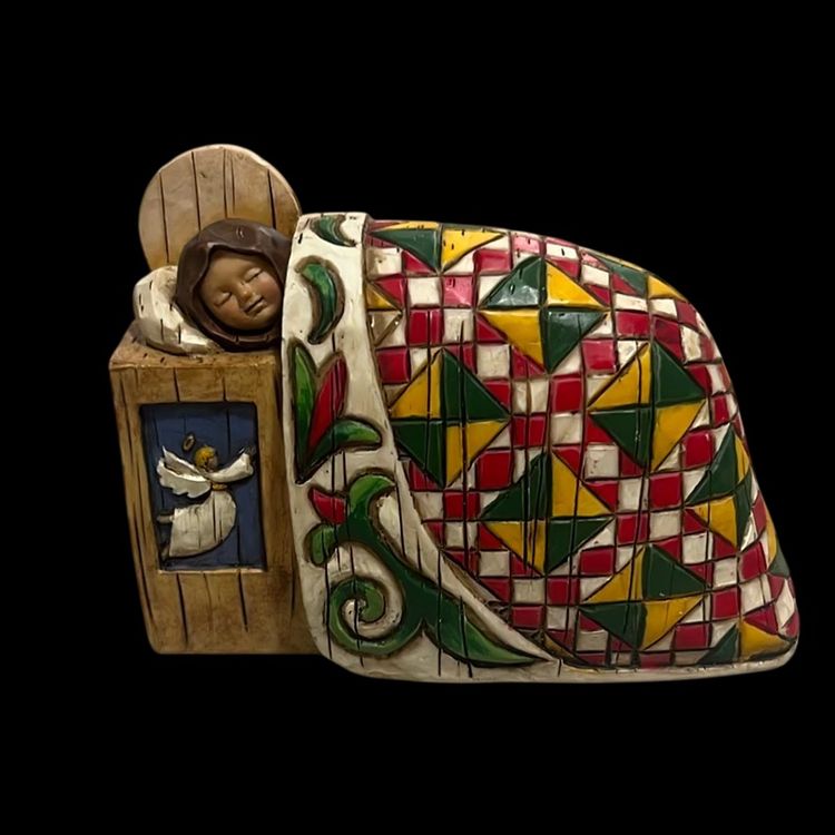 09a. Jim Shore Heartwood Creek Joy to the World The Lord has Come Baby Jesus Figure 2-1/2” Talk