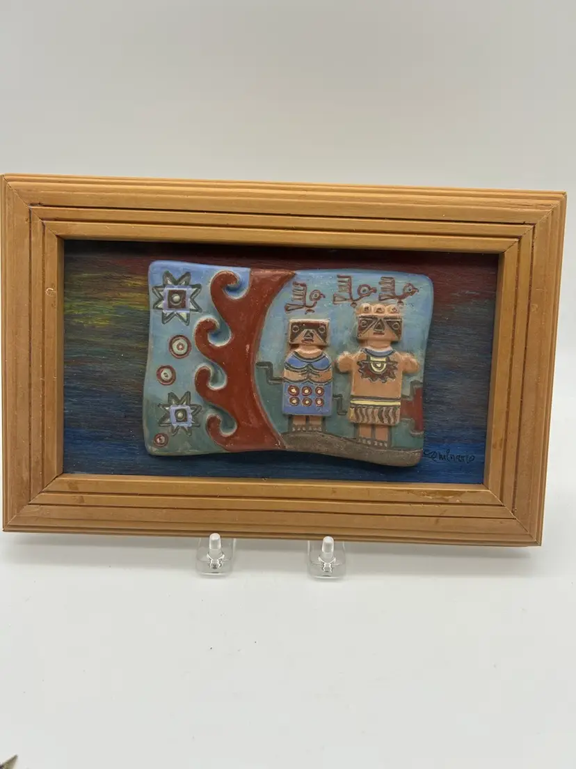 Ceramicas Seminario Tribal Folk Art Pottery - Peru - Signed