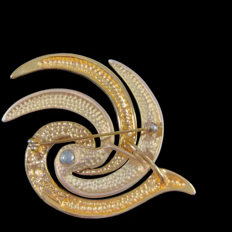 Two Tone Gold TONA Brooch 2”