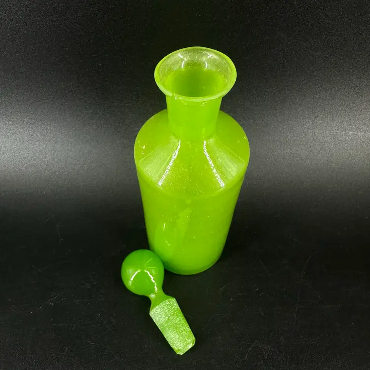 MCM Lime Green Glass Opaline Perfume Bottle