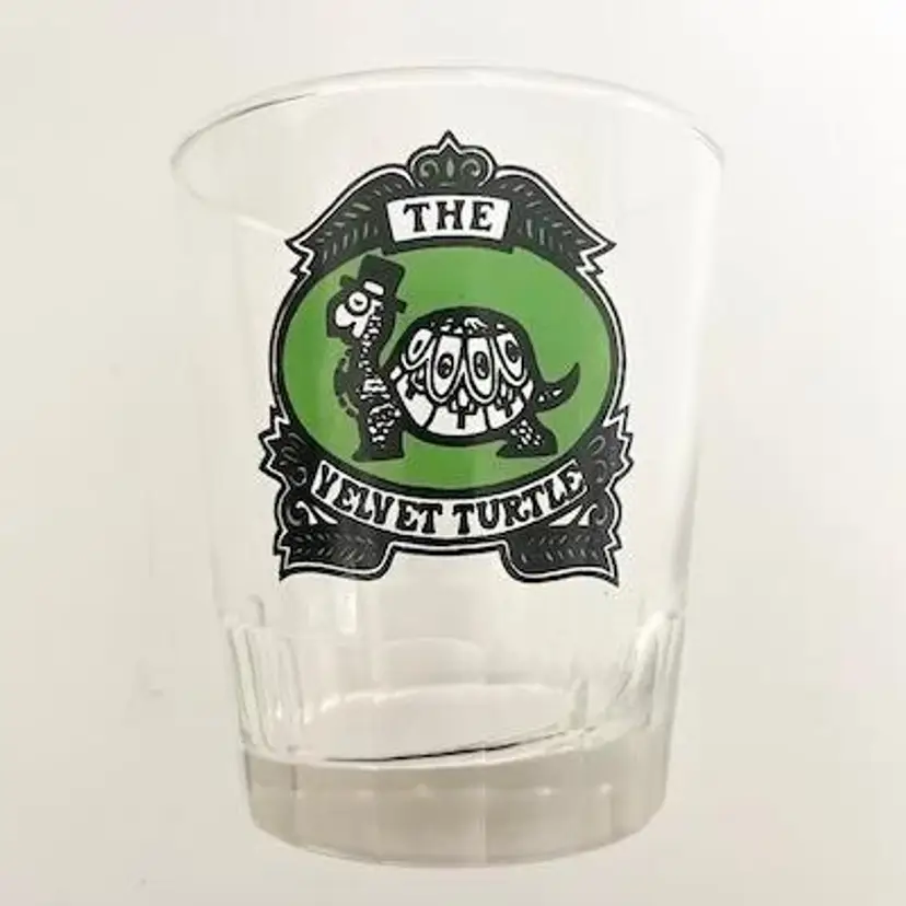 Velvet Turtle Whiskey Cocktail Low Ball Glass Vintage California Restaurant