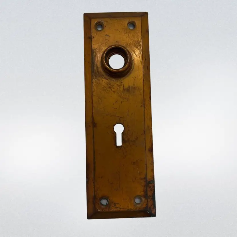 Vintage Door Knob Skeleton Key Back Plate Salvage Hardware