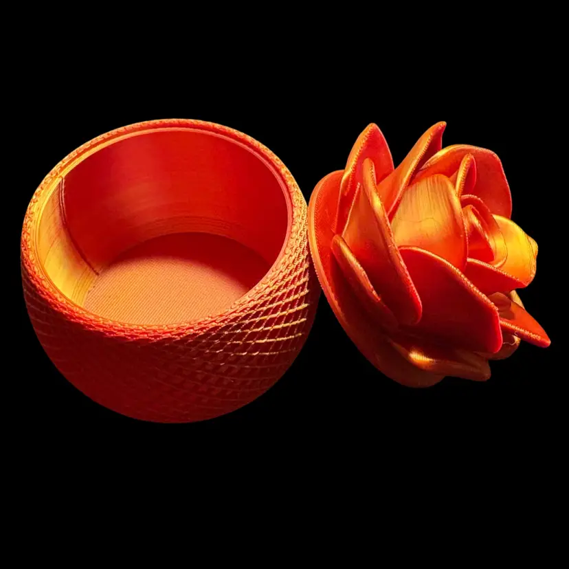 3-D Printed Rose Trinket Box