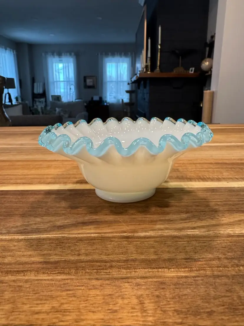 Fenton Aqua Crest Bowl