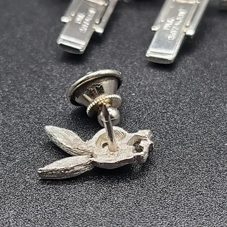 Silver tone Playboy Bunny Cufflinks & Tie Pin