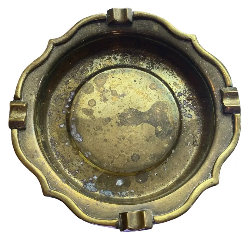 Vintage Solid Brass Ashtray