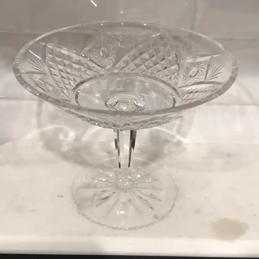 Waterford Crystal Clear Glass Compote Dish