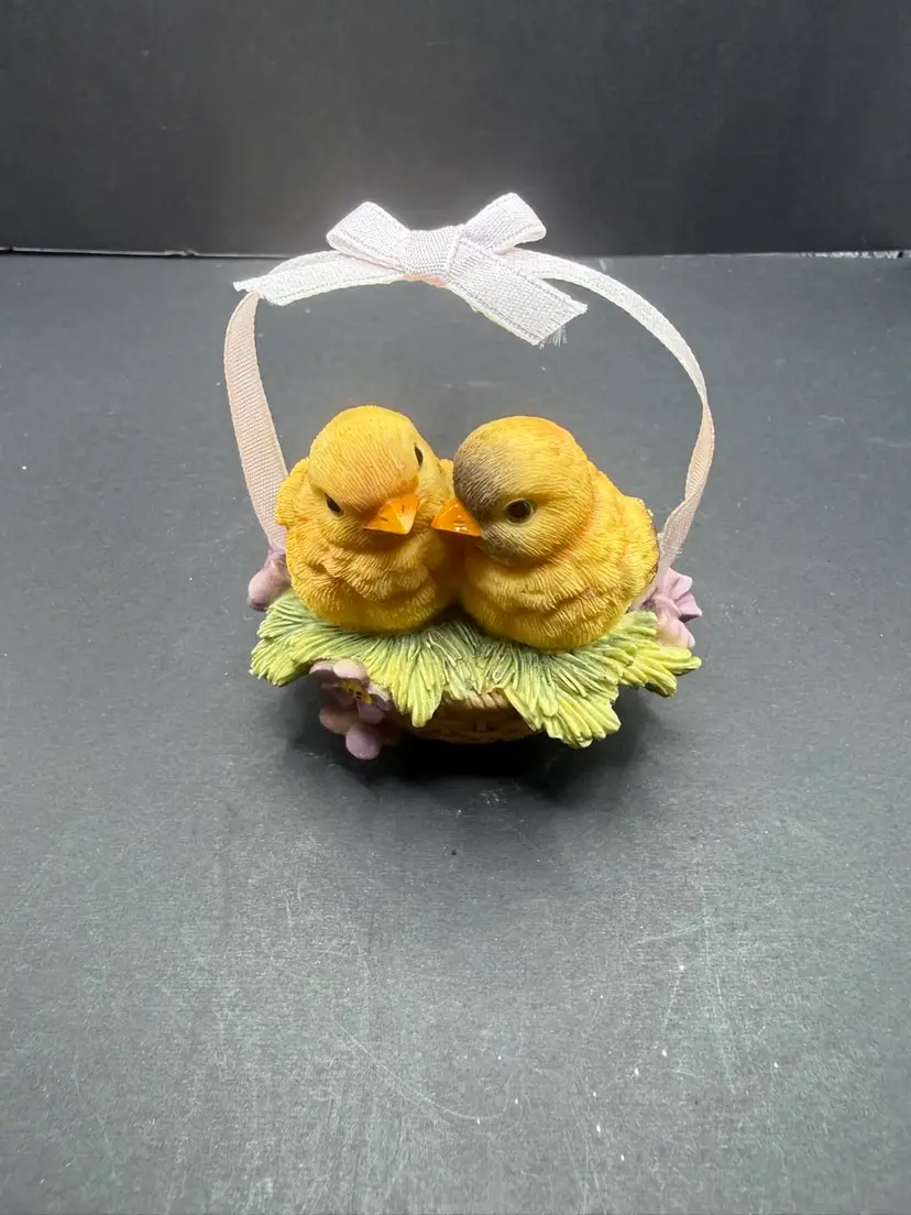 Chick On Nest Resin Figurine