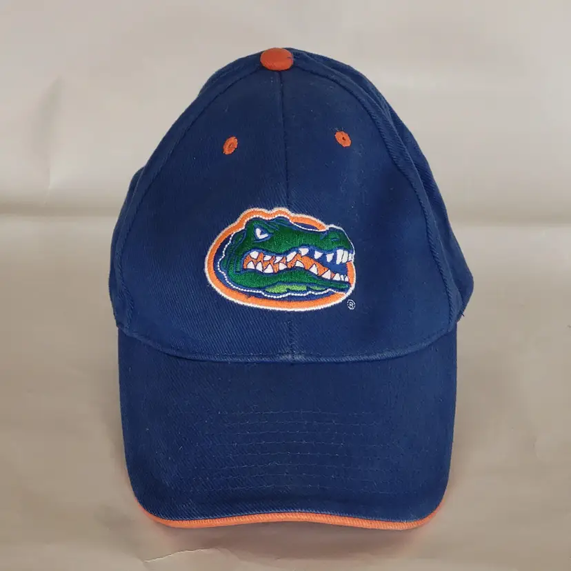 Florida Gators Baseball Hat Cap NCAA Signatures Embroidered Adjustable Blue with Orange Trim/Accents