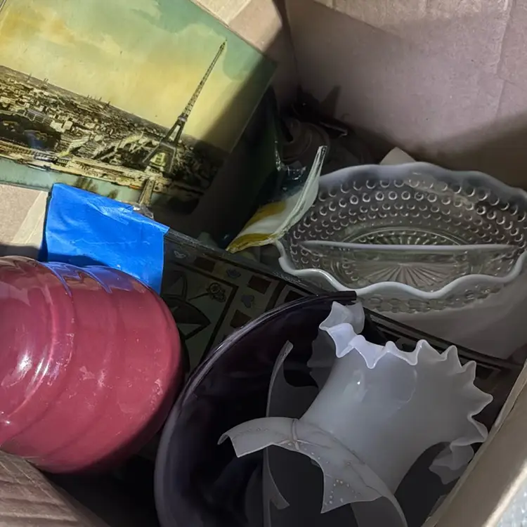 Broken Glass Craft Lot Box Premium Art Glass 2