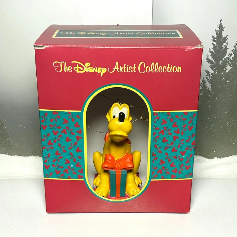 Disney Artist Collection Pluto Christmas Ornament