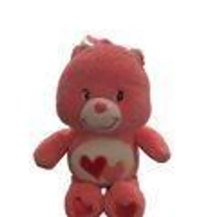 Care Bears Play Along Bear Pink Plush Love-a-lot Bear 10"  2004 Vintage