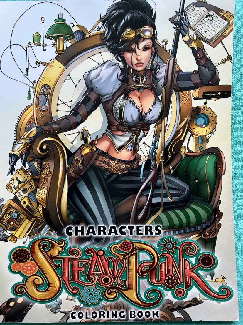 Steam Punk Characters Coloring Book