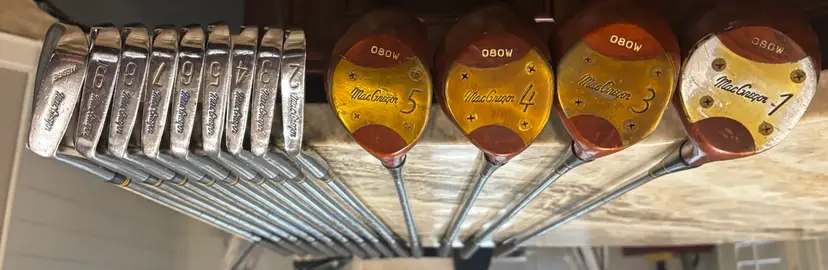 MacGregor Jack Nicklaus Complete Set Of Persimmon Woods And 2-Wedge 080 Irons