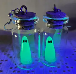 Glow in the Dark Glass Ghost Earrings