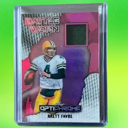 Brett Favre Leaf Optichrome Game Used Patch 7/8