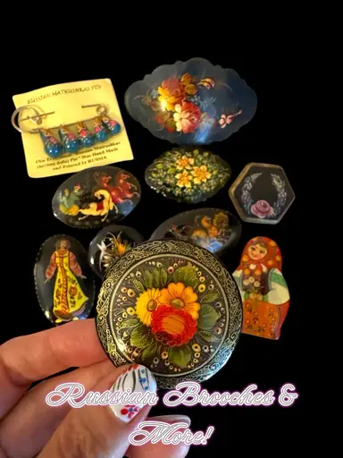 Vintage Russian Brooches & More! We’ll Also Dig Through A Tray Of Beautiful Vintage Jewelry! Amber & Signed Pieces❤️