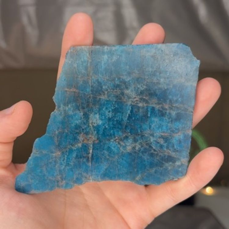 Blue Apatite Slab 6