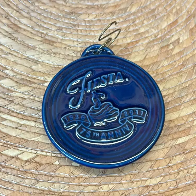Fiesta Ware Blue Ornament 2011 3 1/2” Tall
