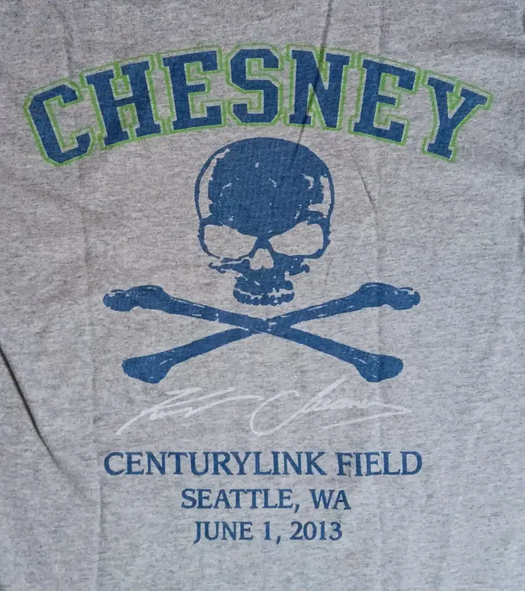 Kenny Chesney Seattle Seahawks Colors T-Shirt No Shoes country western concert