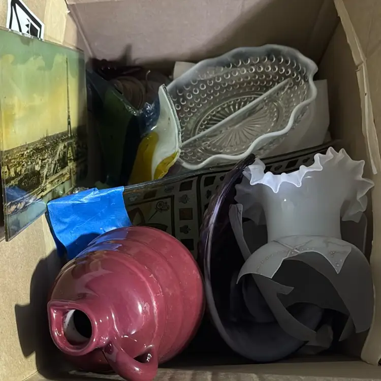 Broken Glass Craft Lot Box Premium Art Glass 2