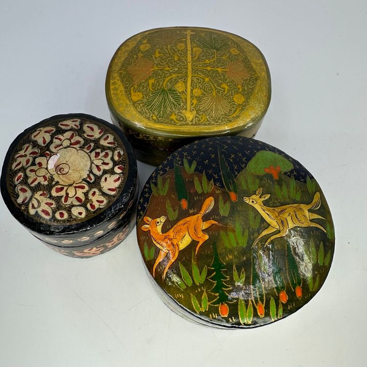 Hand Made Lacquerware Boxes Set/3