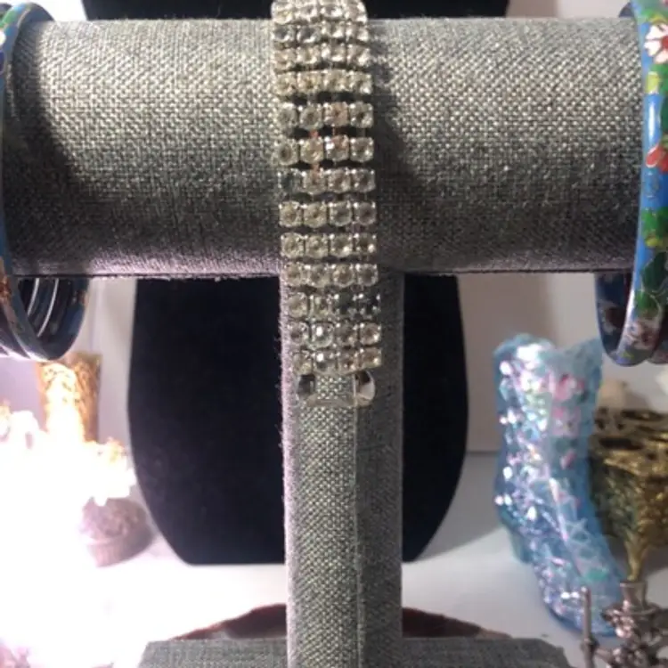 Vintage Multistrand 8" Rhinestone Bracelet