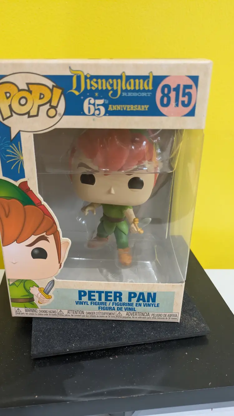 Disneyland 65th Anniversary Disney - 815 Peter Pan vaulted Funko Pop Vinyl