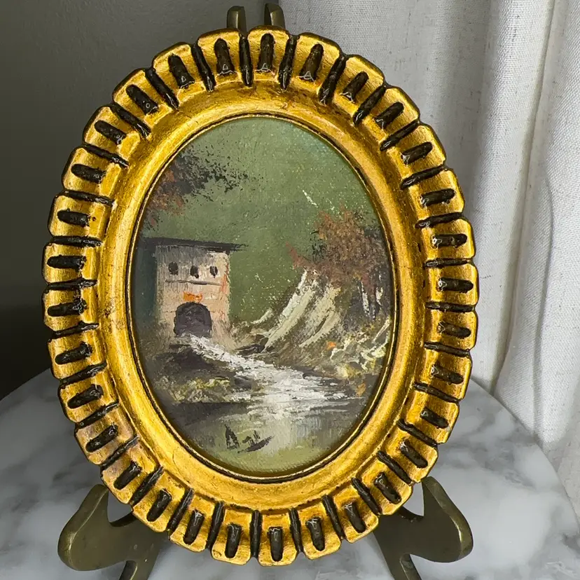 🔔 Mid-century 6x5 Landscape Of Mountain Path Likely Of Italian Origin