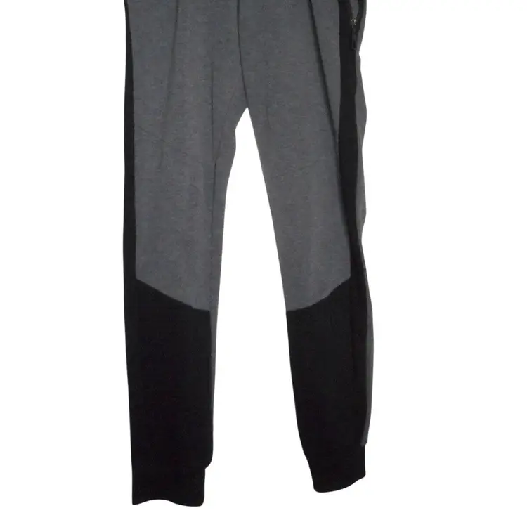 Grey Black Sweat Pants by Athletex Size L zip pockets
