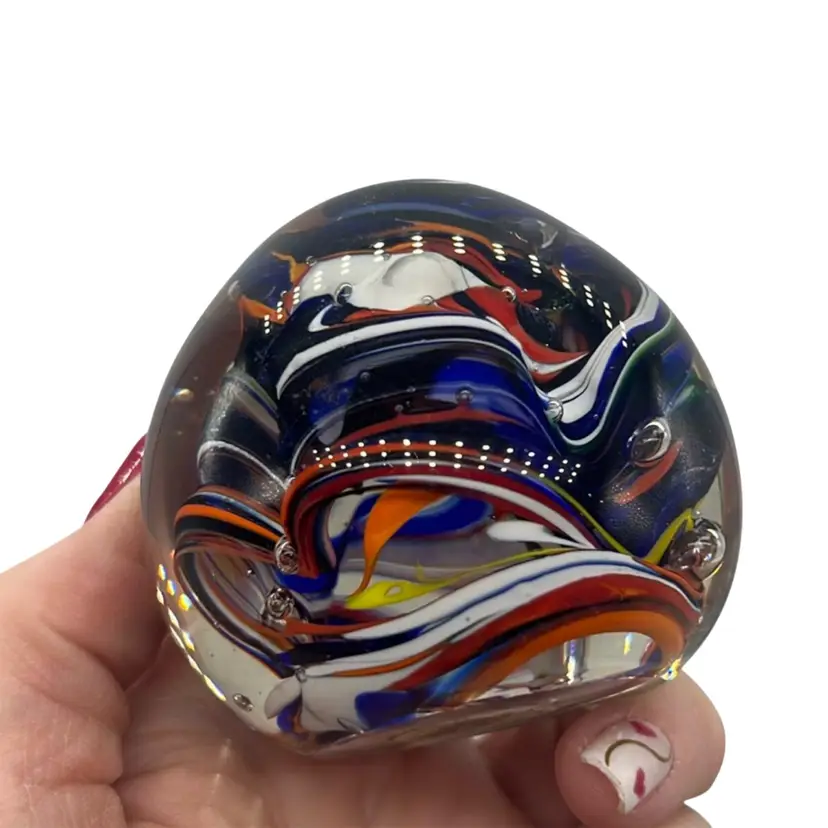 Paperweight Multi Color Swirls | 2.5” (*read)