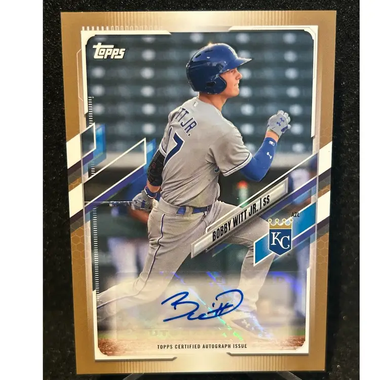Bobby Witt Jr /50 Auto 2021 Topps Pro Debut Gold RC