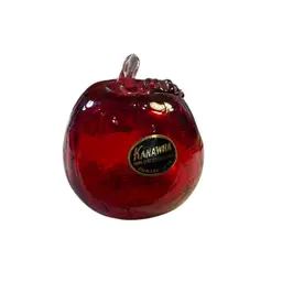 Fairy Tale - Snow White’s Magical Apple - Kanahawa Vintage Crackle Glass Handblown Paperweight - 3”