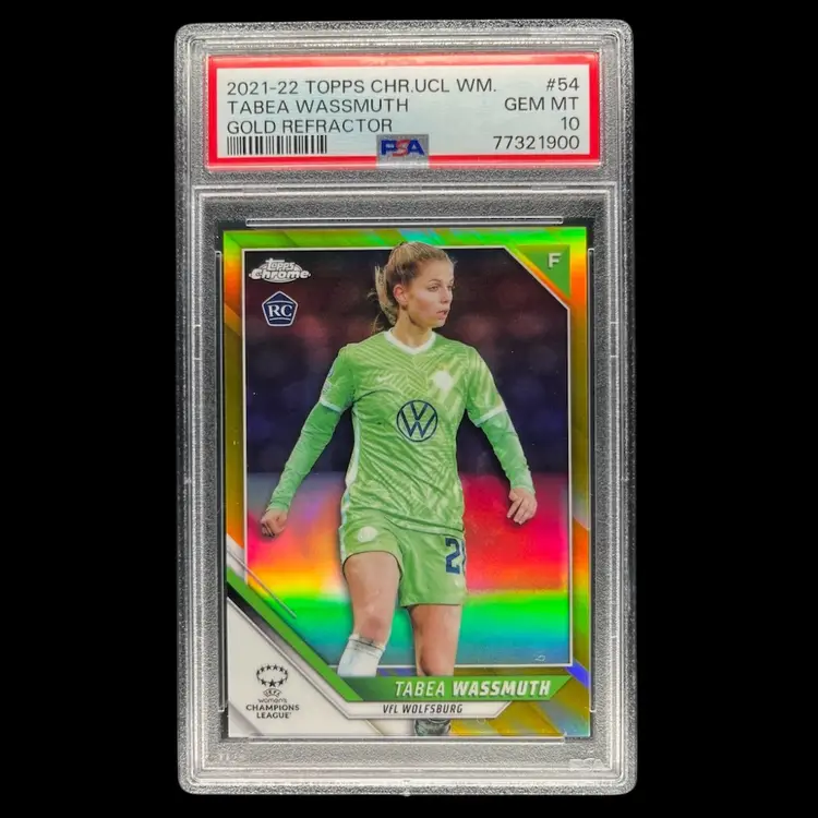 Tabea Wassmuth 2021/22 Topps Chrome UWCL Gold /50 PSA 10 Soccer Card