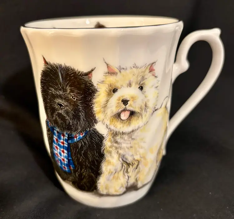 Vintage Hudson And Middleton Westie And Yorkie Terrier Dogs Cup/Mug