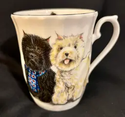 Vintage Hudson And Middleton Westie And Yorkie Terrier Dogs Cup/Mug